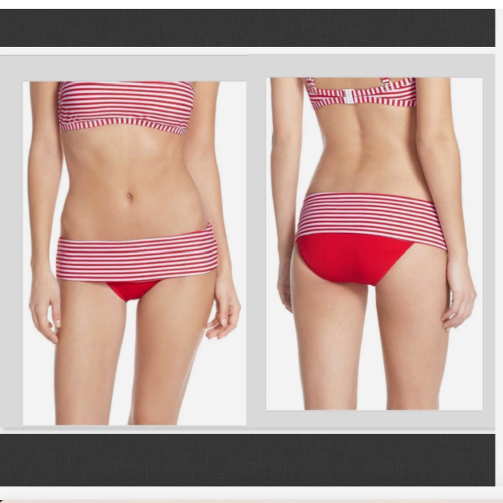 NWT Seafolly 'Riviera Stripe Hipster Bikini Bottom Size US 12